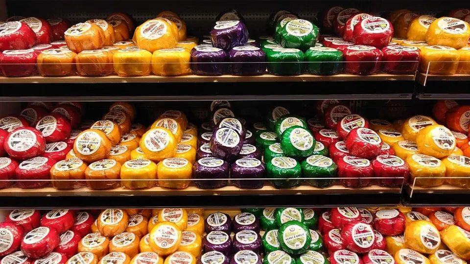 A selection of Dutch cheeses