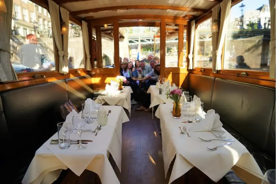 A table prepared for dinner