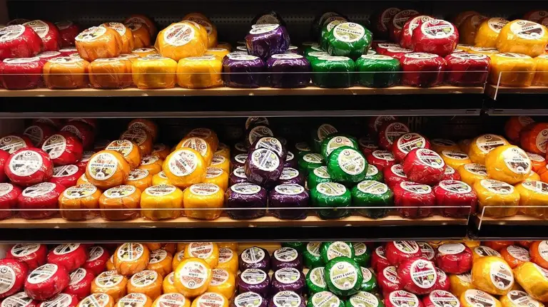 A selection of Dutch cheeses