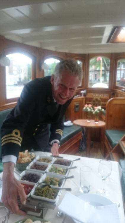 Indonesian rice table served on board